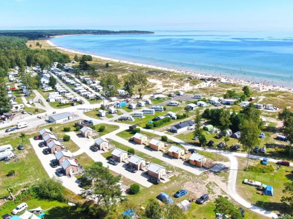 Camping pitch motorhome with electricity