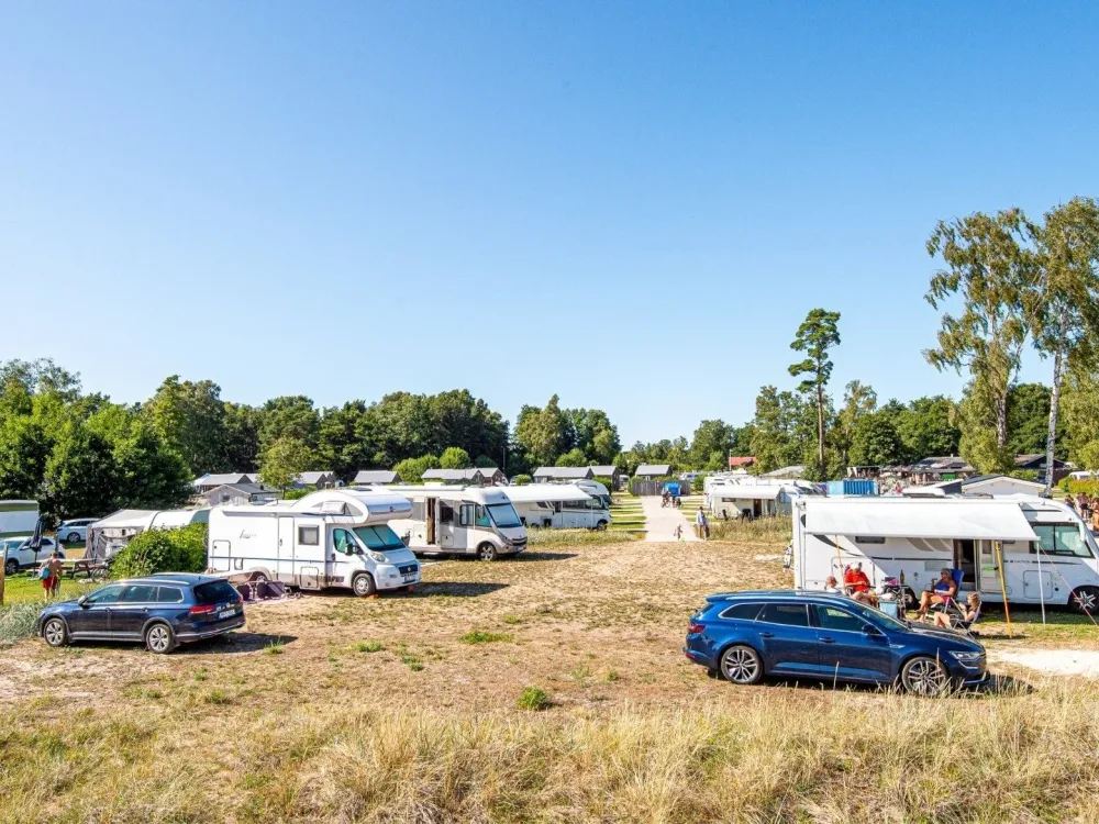 Camping pitch motorhome with electricity