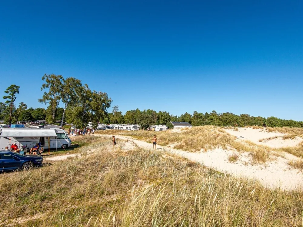 Camping pitch motorhome with electricity