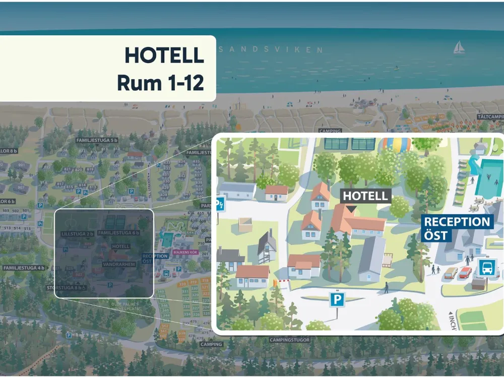 Enkelrum inkl WC/Dusch/TV (Hotellet)