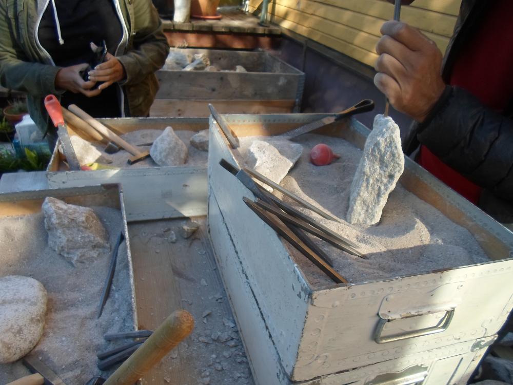 Kurs i stenhuggning med skulptör Linus Alfredsson